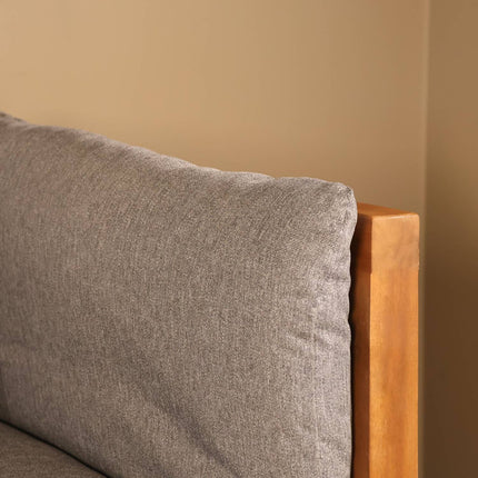 Loungebank 2-zits acaciahout lichtgrijs Xandra tuinbank