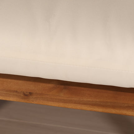 Loungebank tuin Xandra wit acaciahout 169cm