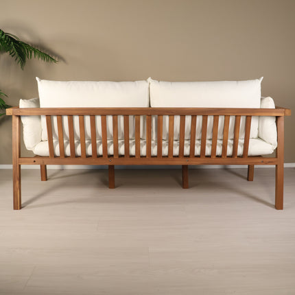 Loungebank tuin Xandra wit acaciahout 169cm