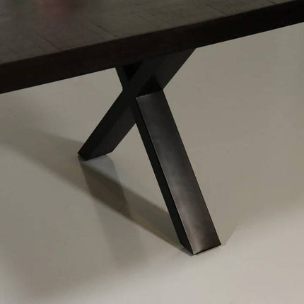 Eettafel Xavier rechthoekig 180cm zwart mangohout