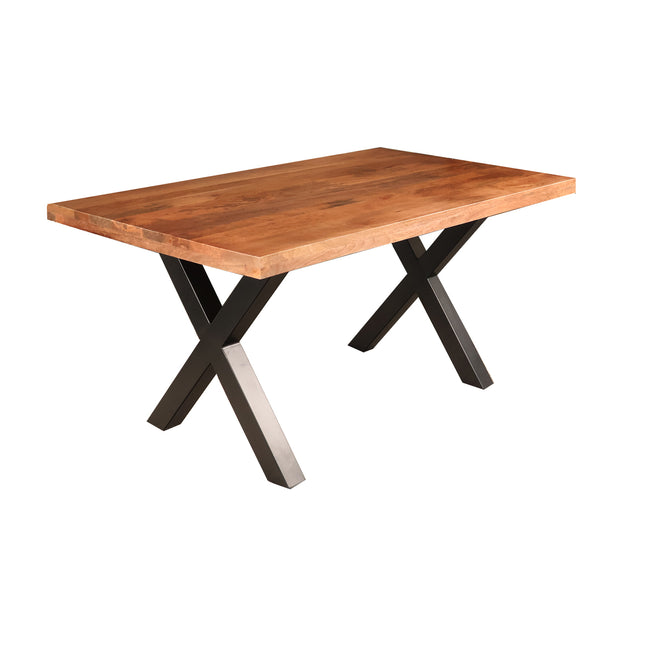 Eettafel Zeno rechthoekig 160cm bruin mangohout