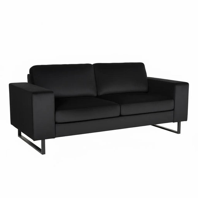 Zitbank zwart velvet 225cm Zora