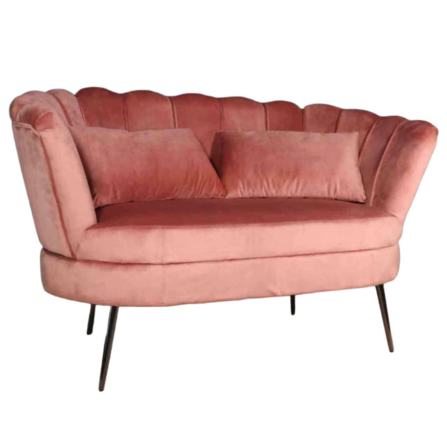 Zitbank oud roze velvet 140cm Anna