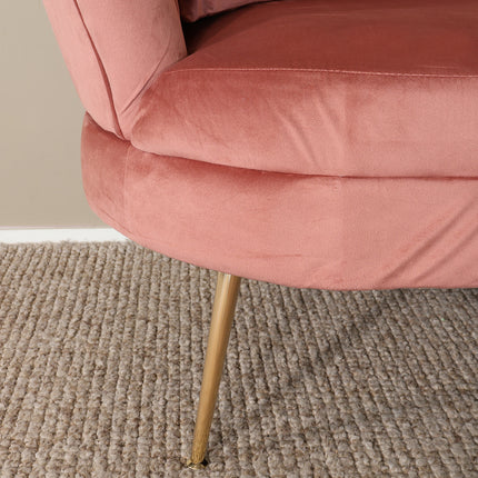 Zitbank oud roze velvet 180cm Belle