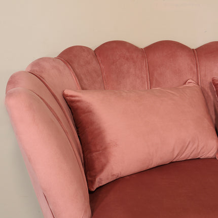 Zitbank oud roze velvet 180cm Belle