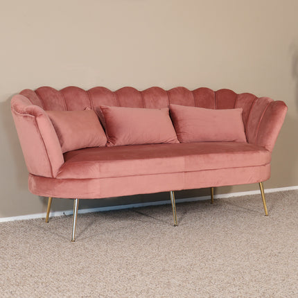 Zitbank oud roze velvet 180cm Belle