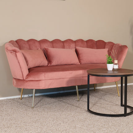 Zitbank oud roze velvet 180cm Belle