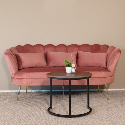 Zitbank oud roze velvet 180cm Belle