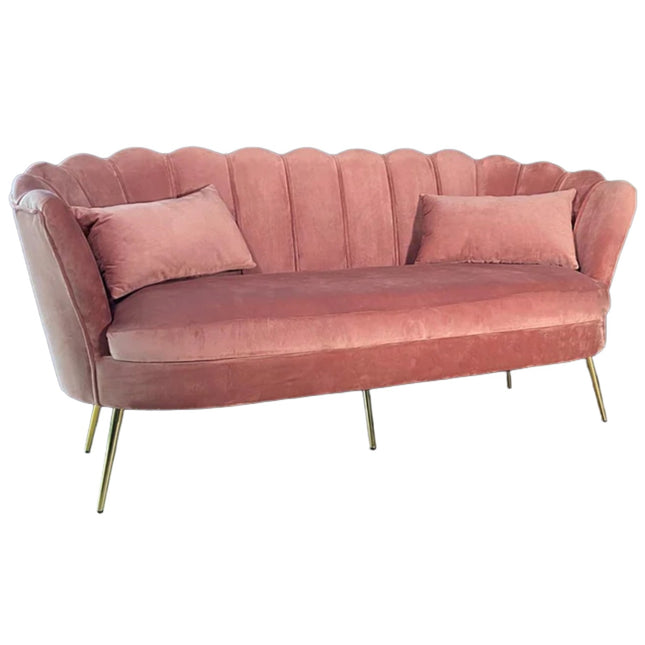Zitbank oud roze velvet 180cm Belle