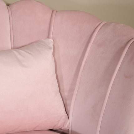 Zitbank roze velvet 135cm Belle