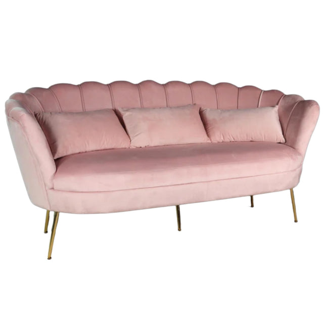 Zitbank roze velvet 180cm Belle