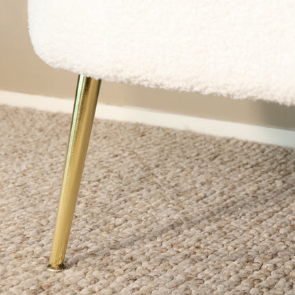 Zitbank wit teddy 135cm Belle