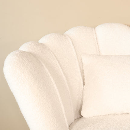 Zitbank wit teddy 135cm Belle