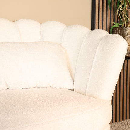 Zitbank wit teddy 135cm Belle