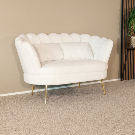 Zitbank wit teddy 135cm Belle