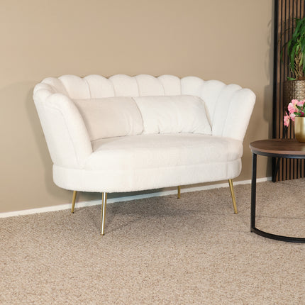 Zitbank wit teddy 135cm Belle