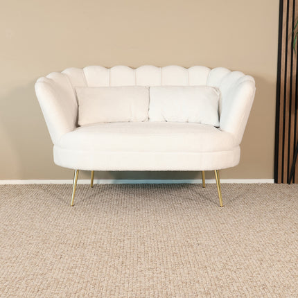 Zitbank wit teddy 135cm Belle