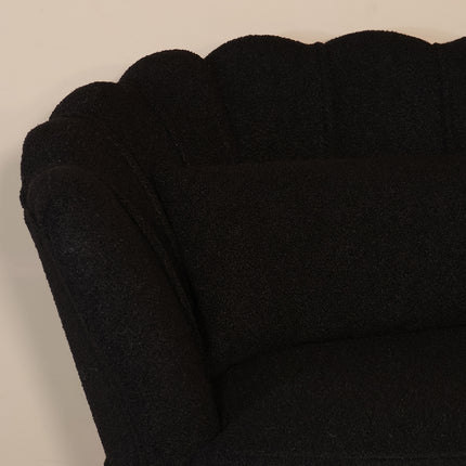 Zitbank zwart teddy 135cm Belle