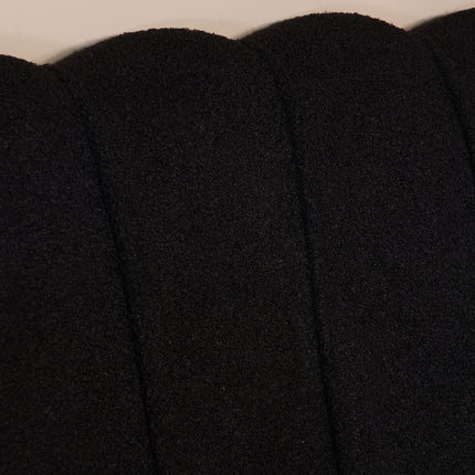 Zitbank zwart teddy 135cm Belle