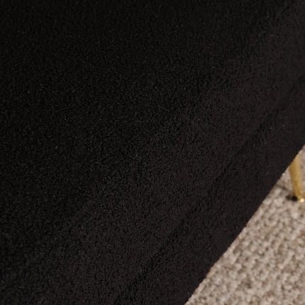 Zitbank zwart teddy 135cm Belle