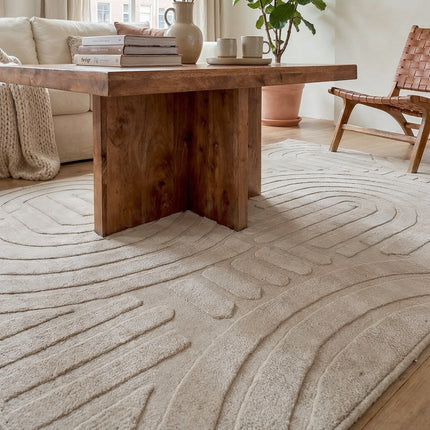 Vloerkleed Japandi gebroken wit 200x300cm