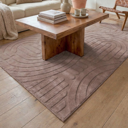 Vloerkleed Japandi taupe 200x300cm