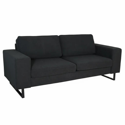 Zitbank antraciet ribstof 225cm Zora