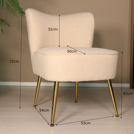 Fauteuil zitbank 1 persoons Teddy beige stoel