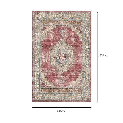 Vloerkleed rood 200x350cm