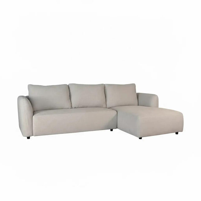 Hoekbank Hudson 280cm chenille grijs rechts