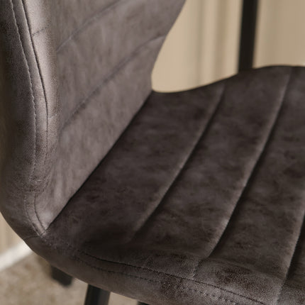 SET DEAL: 2 stuks Barkruk Corinne antraciet microvezel