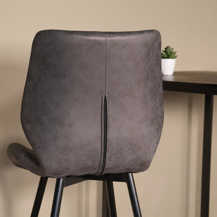 SET DEAL: 4 stuks Barkruk Corinne antraciet microvezel