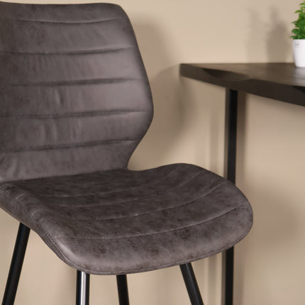 SET DEAL: 2 stuks Barkruk Corinne antraciet microvezel