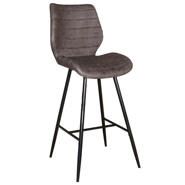 SET DEAL: 4 stuks Barkruk Corinne antraciet microvezel