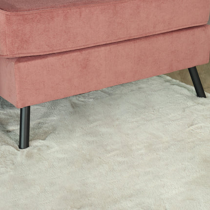 Hoekbank design Lizza 269cm bank roze velvet loungebank zowel links als rechts bankstel