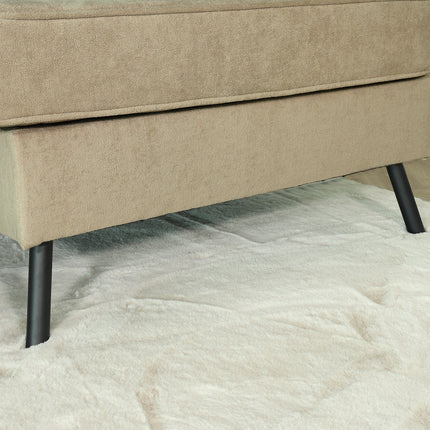 Hoekbank design Lizza 269cm bank taupe velvet loungebank zowel links als rechts bankstel