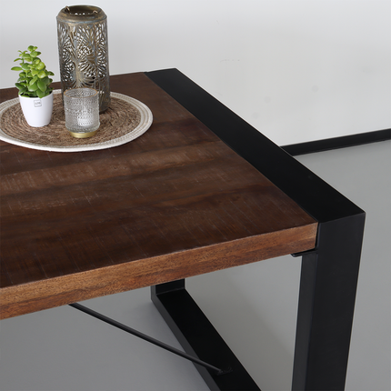 Eettafel rechthoekig mangohout Jonas 180cm duurzaam mango tafel eetkamertafel hout