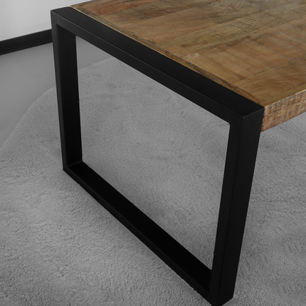 Salontafel industrieel mangohout Danique 110cm side table duurzaam massief hout mango bijzettafel