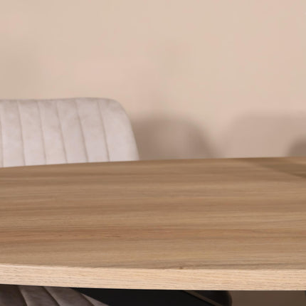 Eettafel Rato ovaal 240cm lichtbruin MDF