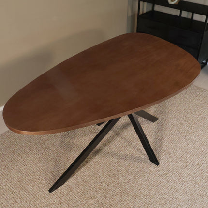 Eettafel organisch Jillian 160cm bruin eiken fineer