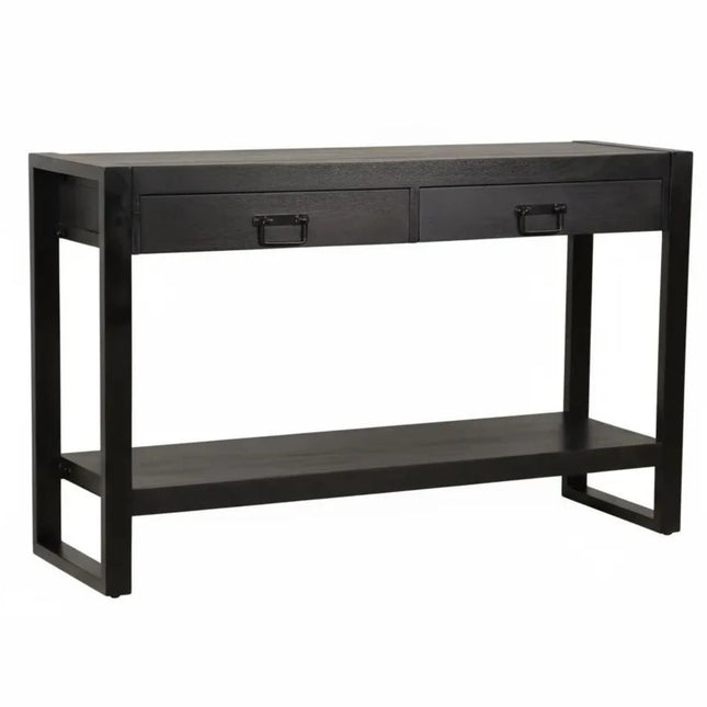 Bijzettafel 120cm mangohout Vera zwart