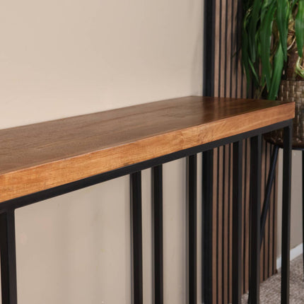 Bijzettafel 150cm mangohout Don lichtbruin