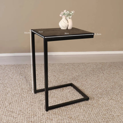 Bijzettafel Jerry 55cm zwart mangohout