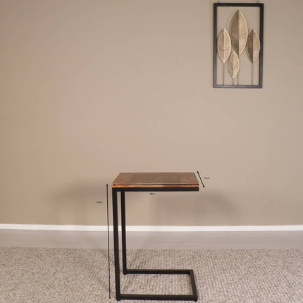 Bijzettafel Jerry 55cm lichtbruin mangohout