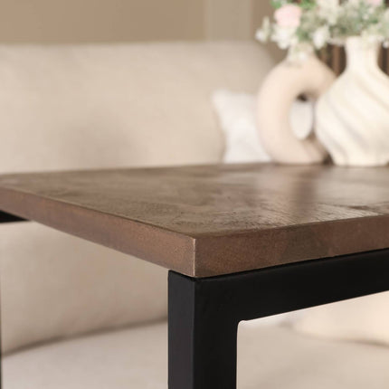 Bijzettafel Jerry 68cm walnoot mangohout