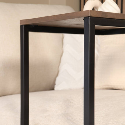 Bijzettafel Jerry 68cm walnoot mangohout