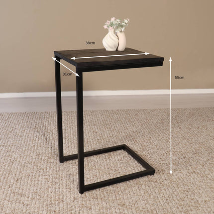 Bijzettafel Jerry 55cm zwart mangohout