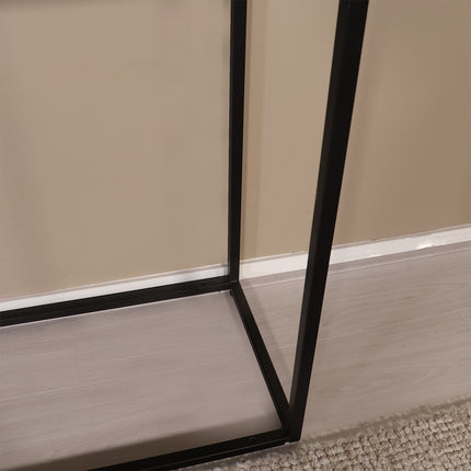 Bijzettafel 120cm mangohout zwart Osso