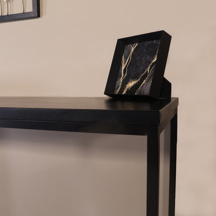 Bijzettafel 120cm mangohout zwart Osso