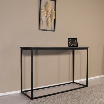 Bijzettafel 120cm mangohout zwart Osso
